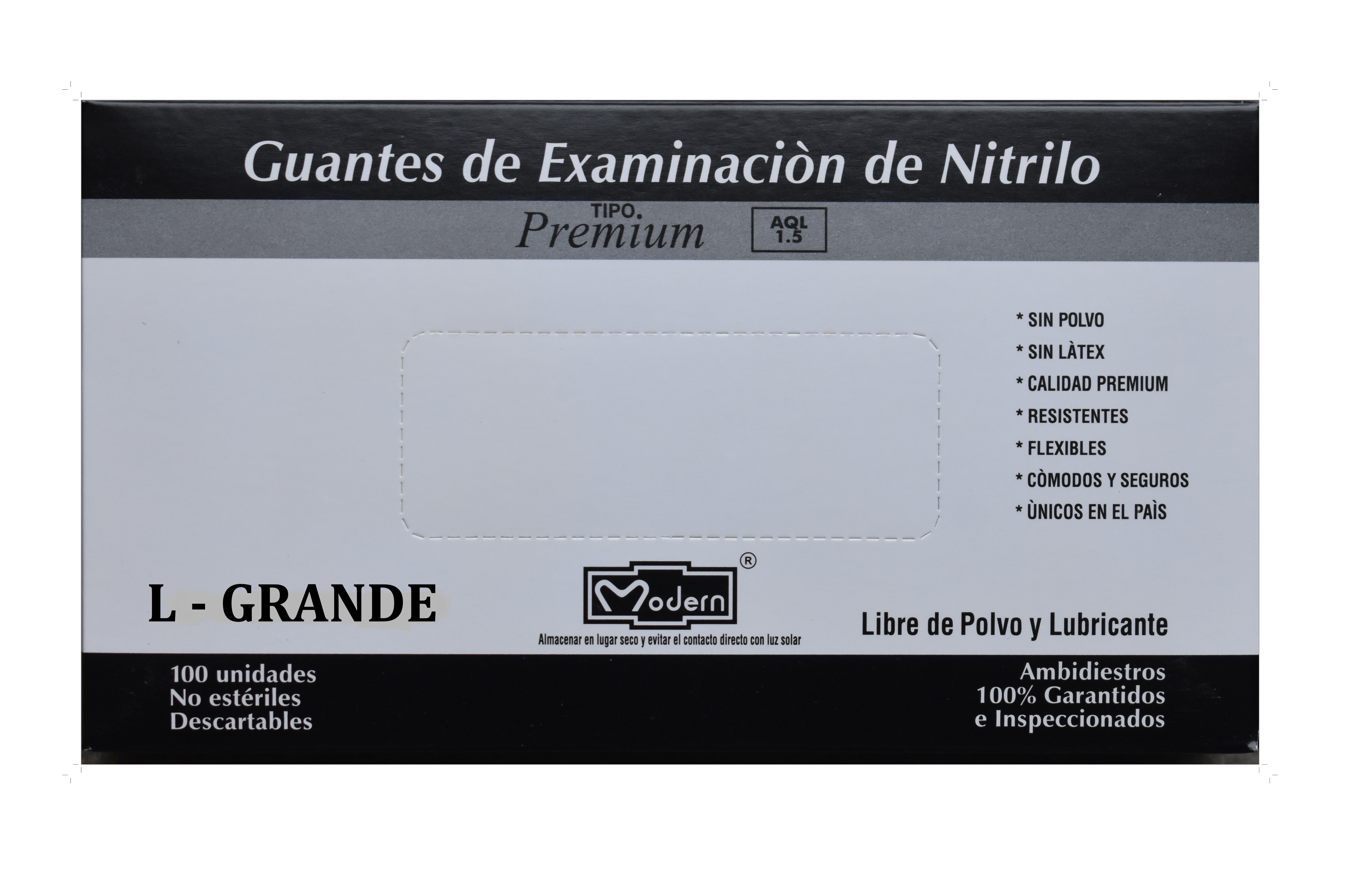 Guantes de nitrilo L x 200 unidades